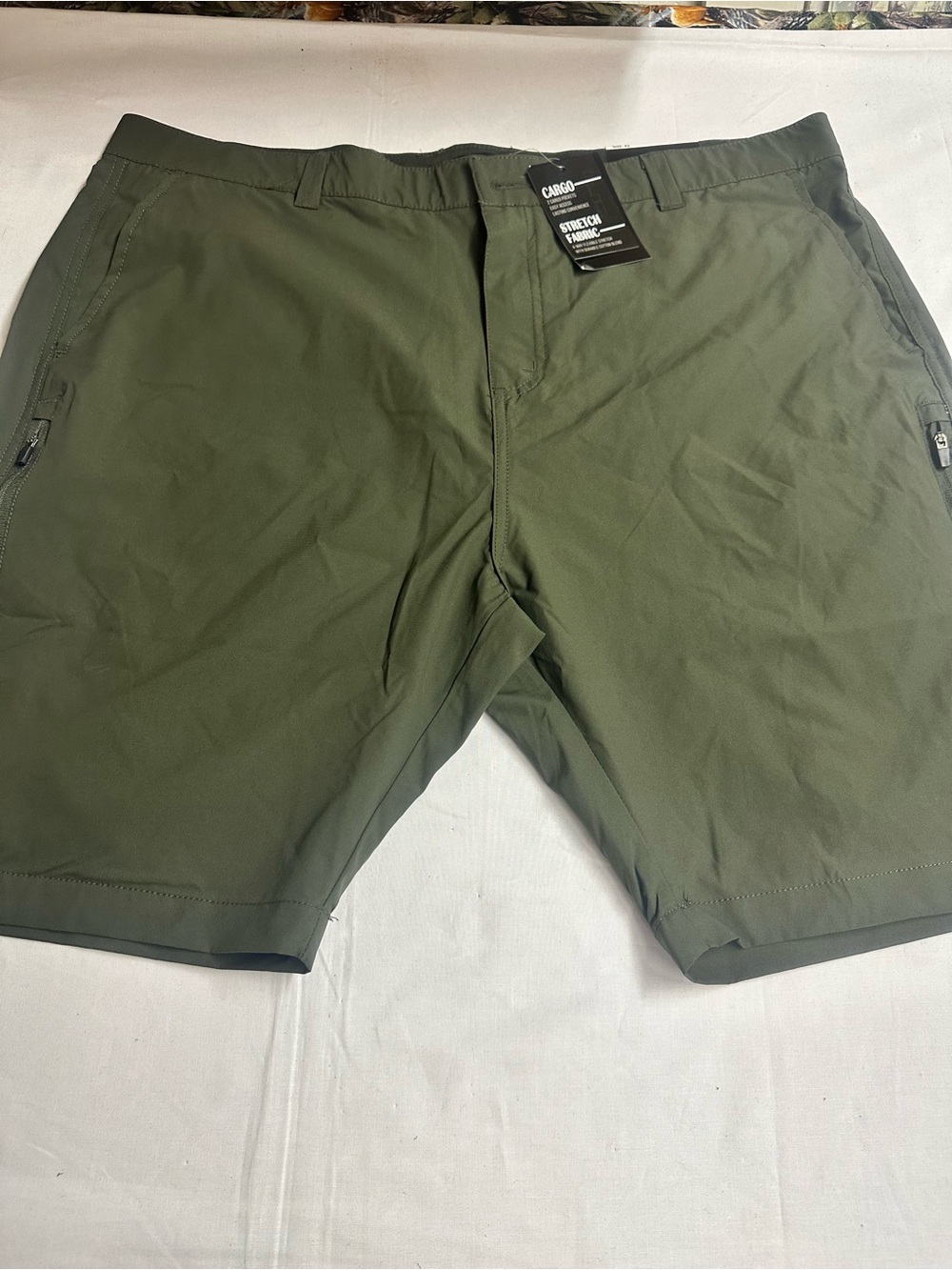 Cargo Stretch Performance Men's Shorts - Olive Green